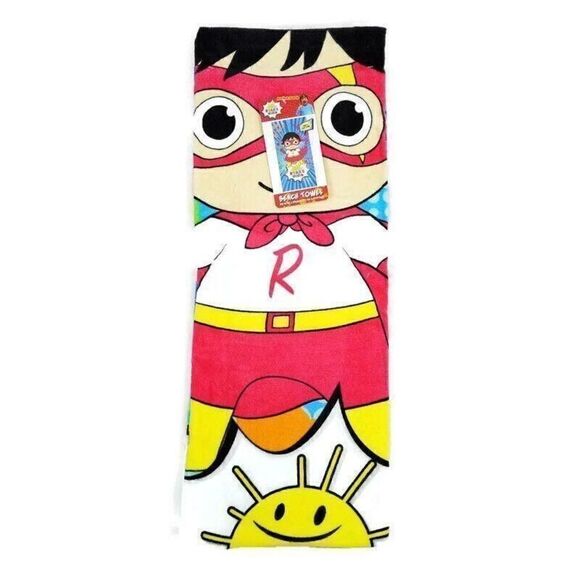 Ryans World Beach Towel Red Titan 28 x 58 Cotton NEW - Picture 1 of 3